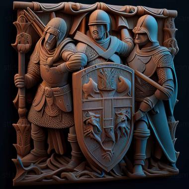 3D model Jewel Knights Crusaders game (STL)